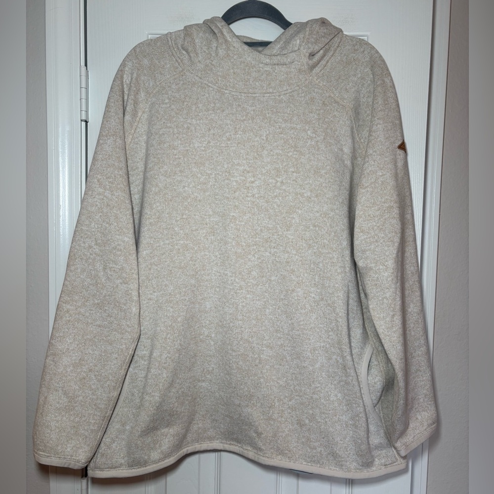 Merrell Oatmeal Hoodie Womens XXL Cozy Knit Pullover‎ With Pockets